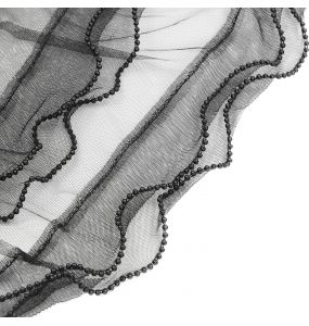 Short 'Elianor' en Velours et Résille Noirs