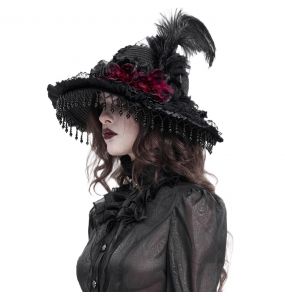 Chapeau Gothique 'Elianor' Noir