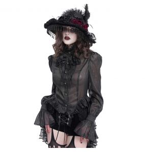 Chapeau Gothique 'Elianor' Noir