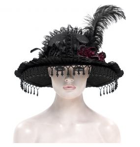Chapeau Gothique 'Elianor' Noir