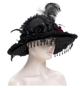 Chapeau Gothique 'Elianor' Noir