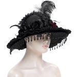 Chapeau Gothique 'Elianor' Noir