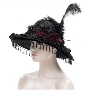 Chapeau Gothique 'Elianor' Noir