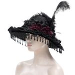 Chapeau Gothique 'Elianor' Noir
