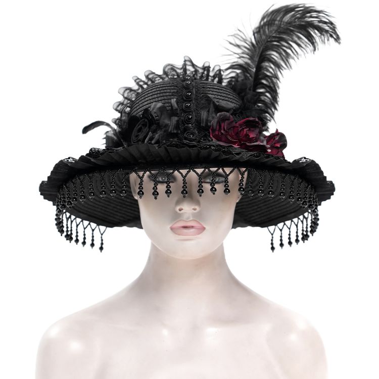 Chapeau Gothique 'Elianor' Noir
