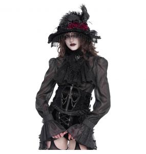 Ceinture Corset Gothique 'Elianor' Noire pour Femmes