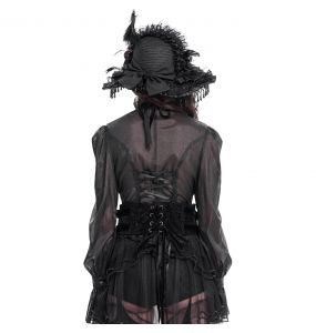 Ceinture Corset Gothique 'Elianor' Noire pour Femmes