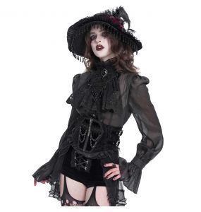 Females's Black 'Elianor' Gothic Corset Belt