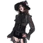 Ceinture Corset Gothique 'Elianor' Noire pour Femmes