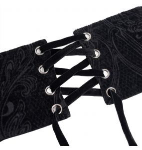 Ceinture Corset Gothique 'Elianor' Noire pour Femmes