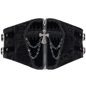 Ceinture Corset Gothique 'Elianor' Noire pour Femmes