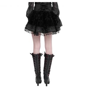 Black 'Elianor' Gothic Mini Skirt