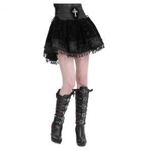 Mini Jupe Gothique 'Elianor' Noire