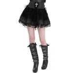 Black 'Elianor' Gothic Mini Skirt