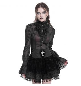 Black 'Elianor' Gothic Mini Skirt