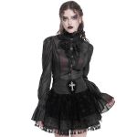 Black 'Elianor' Gothic Mini Skirt
