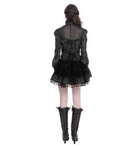 Mini Jupe Gothique 'Elianor' Noire