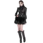 Black 'Elianor' Gothic Mini Skirt