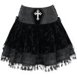 Black 'Elianor' Gothic Mini Skirt