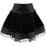 Black 'Elianor' Gothic Mini Skirt