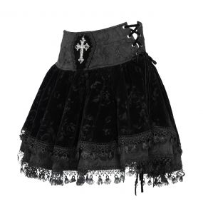 Mini Jupe Gothique 'Elianor' Noire