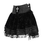 Mini Jupe Gothique 'Elianor' Noire