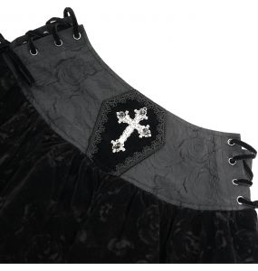 Black 'Elianor' Gothic Mini Skirt
