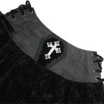 Black 'Elianor' Gothic Mini Skirt