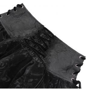 Black 'Elianor' Gothic Mini Skirt
