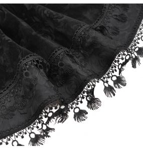 Black 'Elianor' Gothic Mini Skirt