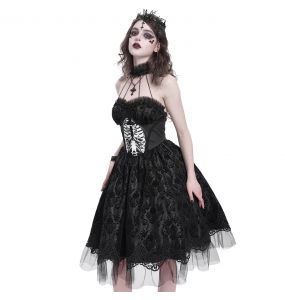 Robe Gothique 'Ribcage' Noire