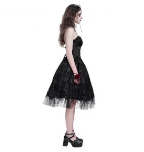 Robe Gothique 'Ribcage' Noire