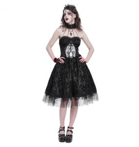 Robe Gothique 'Ribcage' Noire