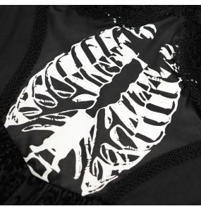 Robe Gothique 'Ribcage' Noire