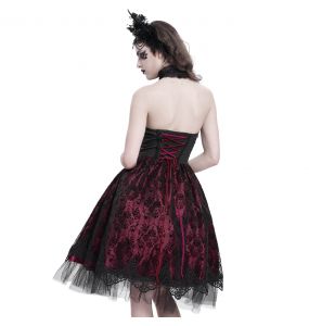 Burgudy 'Ribcage' Gothic Dress