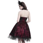 Robe Gothique 'Ribcage' Bordeaux