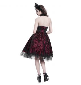 Burgudy 'Ribcage' Gothic Dress