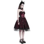 Burgudy 'Ribcage' Gothic Dress