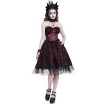 Robe Gothique 'Ribcage' Bordeaux