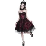 Burgudy 'Ribcage' Gothic Dress