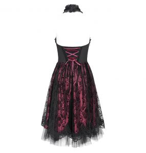 Robe Gothique 'Ribcage' Bordeaux