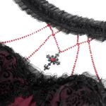 Burgudy 'Ribcage' Gothic Dress