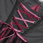 Robe Gothique 'Ribcage' Bordeaux