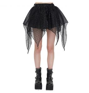 Black 'Punk Doll' Mini Skirt
