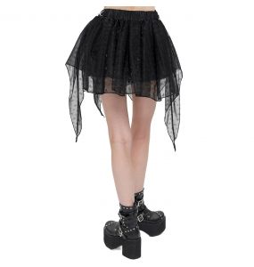 Black 'Punk Doll' Mini Skirt