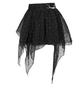 Black 'Punk Doll' Mini Skirt