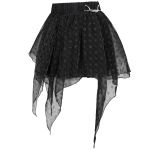 Black 'Punk Doll' Mini Skirt