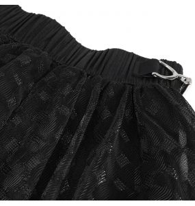 Black 'Punk Doll' Mini Skirt
