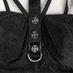 Black 'Punk Doll' Crop Top