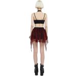Burgundy and Black 'Punk Doll' Mini Skirt